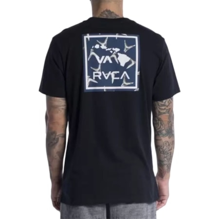 Camiseta Rvca VA Hawaii Preto