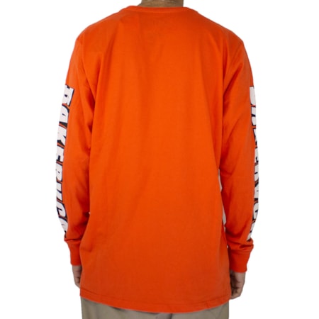 Camiseta Rvca X Baker Ransom Manga Longa Laranja