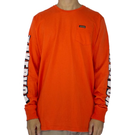 Camiseta Rvca X Baker Ransom Manga Longa Laranja