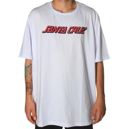 Camiseta Santa Cruz Classic Strip Branco