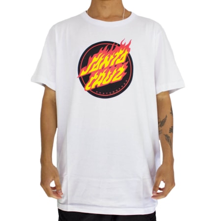 Camiseta Santa Cruz Dot Front Branco