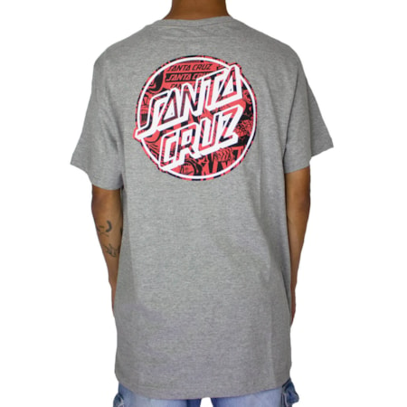 Camiseta Santa Cruz Handbill Dot Cinza