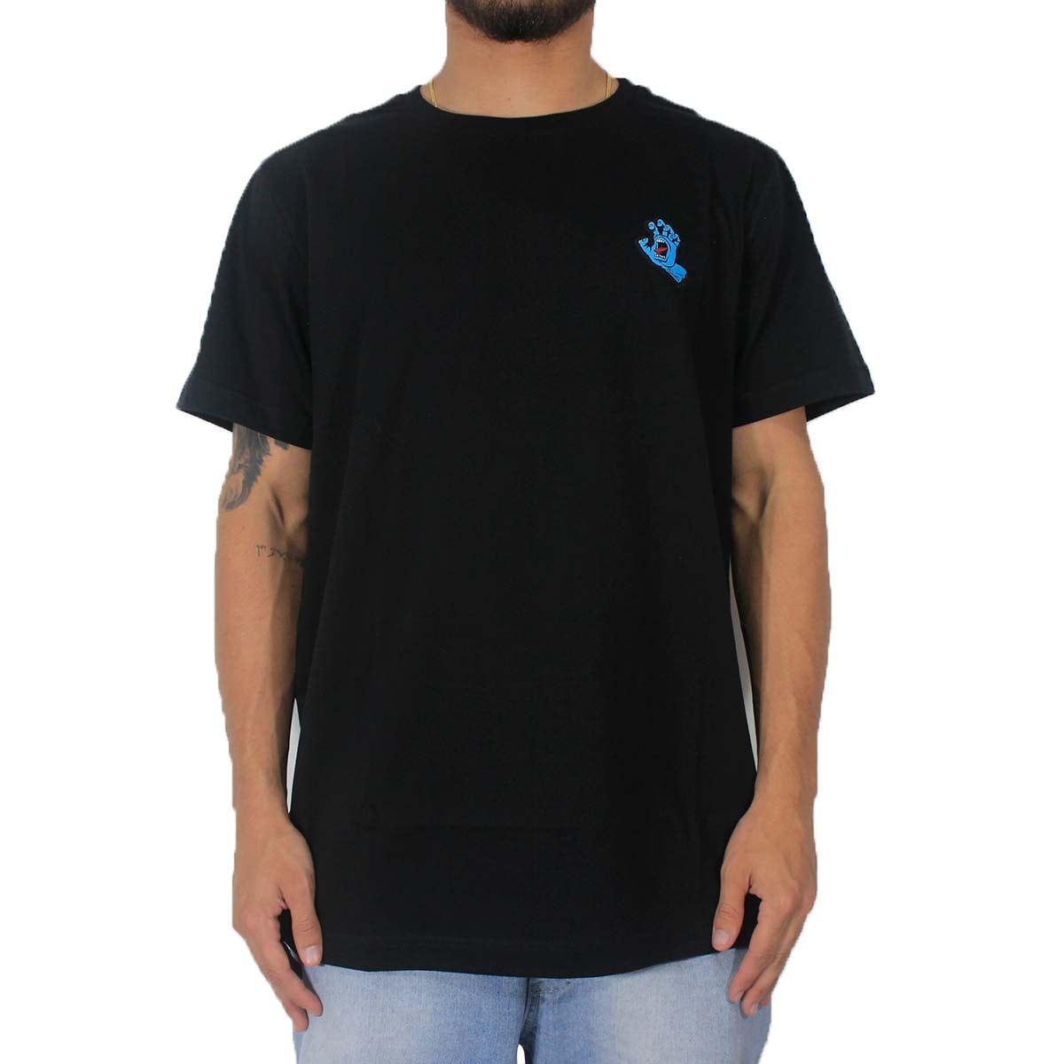 Camiseta Santa Cruz Screaming Hand Chest Black - Prince Of Streets