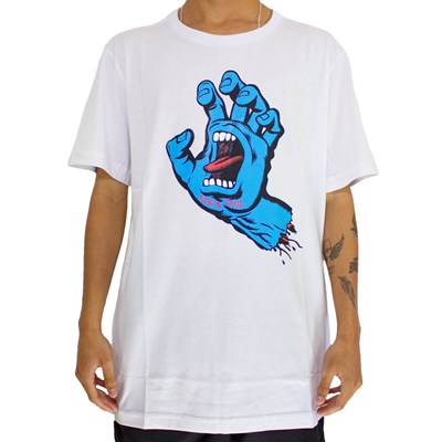 Camiseta Santa Cruz Screaming Hand Front Branco