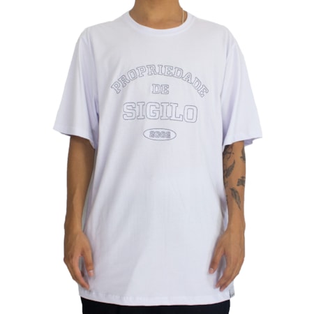 Camiseta Sigilo Propriedade Branco