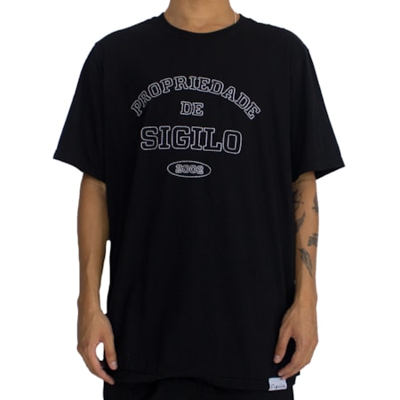 Camiseta Sigilo Propriedade Preto