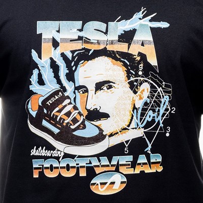 Camiseta Tesla Skate Coil Face Preta