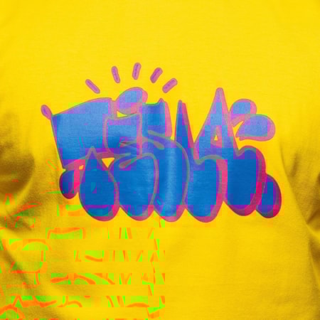 Camiseta Tesla Skate Tag Amarela 