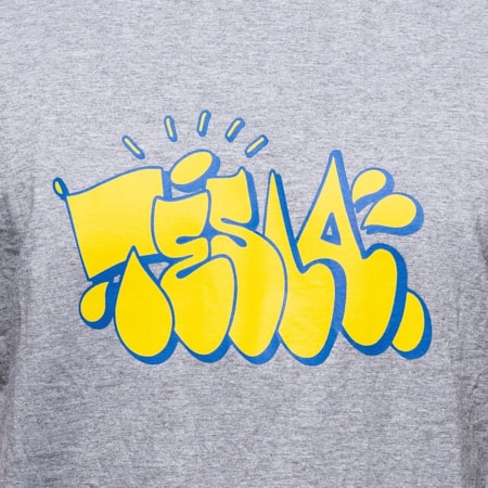 Camiseta Tesla Skate Tag Cinza