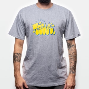 Camiseta Tesla Skate Tag Cinza