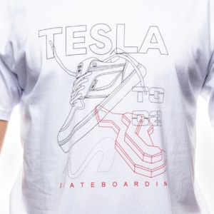 Camiseta Tesla Skate TG02 Branca