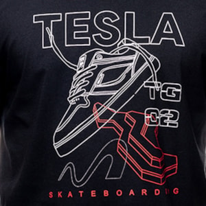 Camiseta Tesla Skate TG02 Preta 