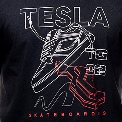 Camiseta Tesla Skate TG02 Preta