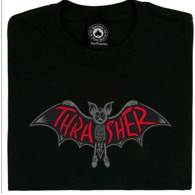 Camiseta Thrasher Bat Logo Preto