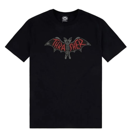 Camiseta Thrasher Bat Logo Preto