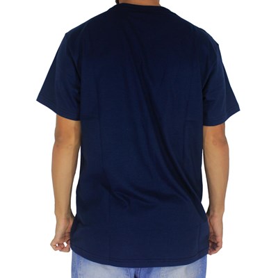 Camiseta Thrasher Blood Drip Logo Azul Marinho