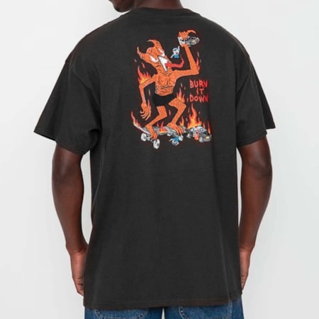 Camiseta Thrasher Burn It Down Preta