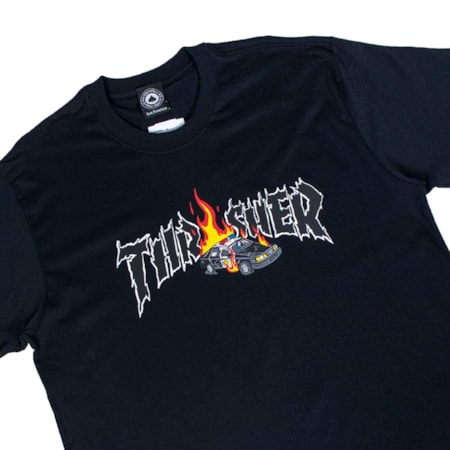 Camiseta Thrasher Cop Car Preto