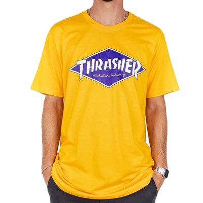 Camiseta Thrasher Diamond Logo Amarelo