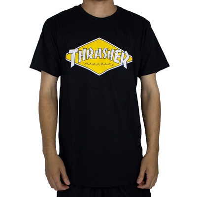 Camiseta Thrasher Diamond Logo  Preto