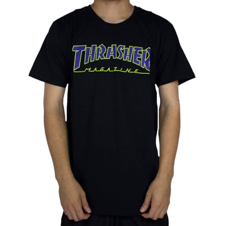 Camiseta Thrasher Outlined Preto