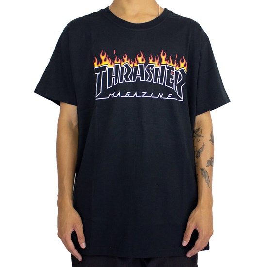 Camiseta Thrasher Scorched Preto