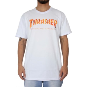 Camiseta Thrasher Skategot Inferno White