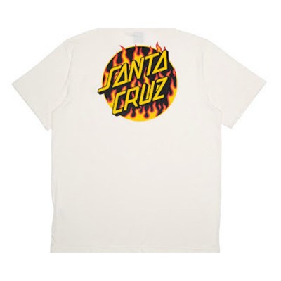 Camiseta Thrasher x Santa Cruz Flame Dot Branca
