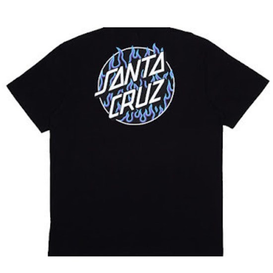 Camiseta Thrasher x Santa Cruz Flame Dot Preta