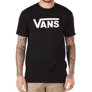 Camiseta Vans Classic Black White VN0A4BRWY28