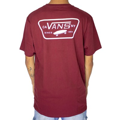 Camiseta Vans Full Patch Back Vinho VN0A3H5KZBSS