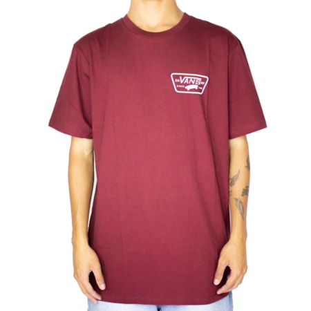 Camiseta Vans Full Patch Back Vinho VN0A3H5KZBSS