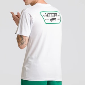 Camiseta Vans Full Patch Back White Black VN0000F8DBKC