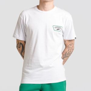 Camiseta Vans Full Patch Back White Black VN0000F8DBKC