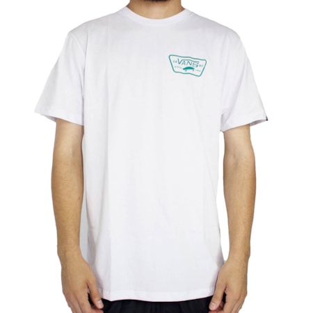 Camiseta Vans Full Patch Back White VN0A3H5KZAK