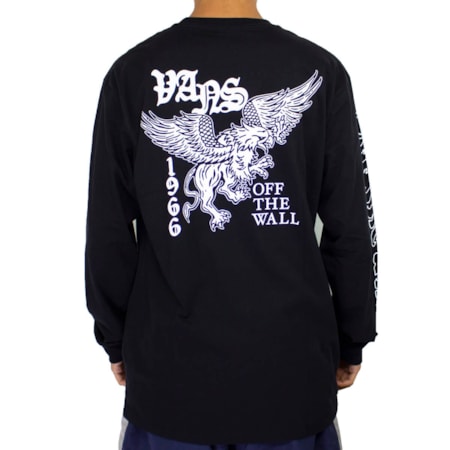 Camiseta Vans Griffin Manga Longa Black