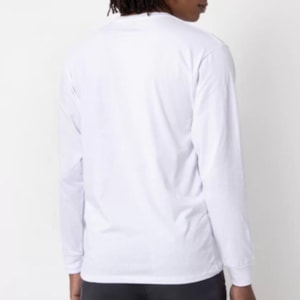 Camiseta Vans Manga Longa Classic White Black VN0A4A5EYB2 Camiseta Vans Manga Longa Classic White Black VN0A4A5EYB2