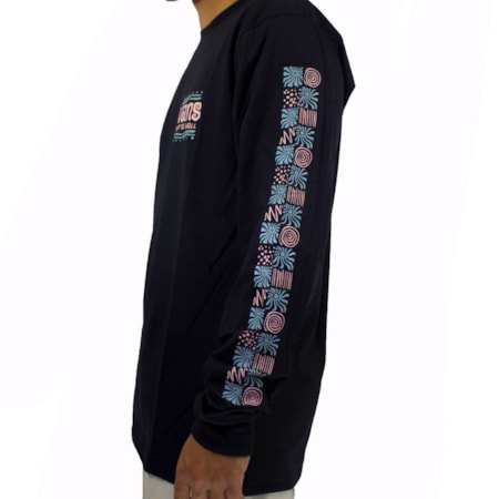 Camiseta Vans Manga Longa Vibe Check Black