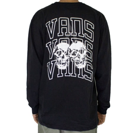 Camiseta Vans New Varsity Manga Longa Black 