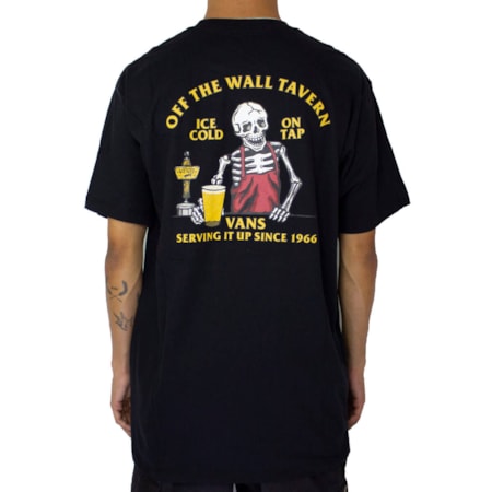 Camiseta Vans Off The Wall Tavern Black VN0A5KCRBLK