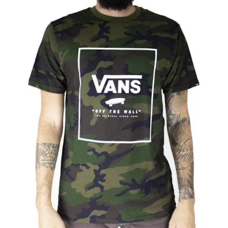 Camiseta Vans Print Box Camo White VN0A312SC9H