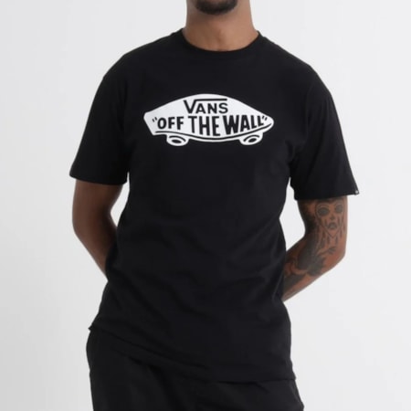 Camiseta Vans Style 76 Front Black White VN00004XY28CASA