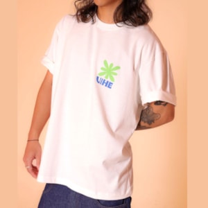 Camiseta Vihe Flower II Off White 