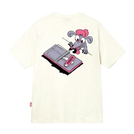 Camiseta Vishfi Brazart Break Mouse Off White 