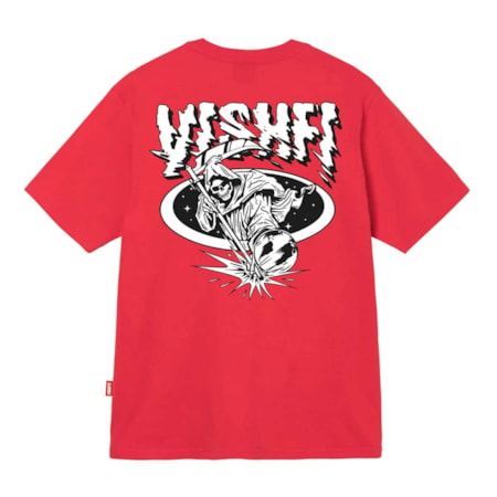 Camiseta Vishfi Halloween Bilhar Skull Vermelho