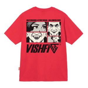 Camiseta Vishfi Halloween Dracula Comic Vermelho