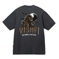 Camiseta Vishfi Halloween Wolf Cinza Estonado