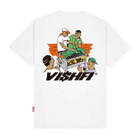 Camiseta Vishfi X Shu Churrasco Bon Vivant Off White