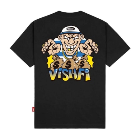 Camiseta Vishfi X Shu Malote Bon Vivant Preto