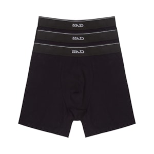 Cueca Class Boxer 3 Pack Black 